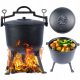  Vadászbogrács, öntöttvas, magyaros edény tábortűzhöz, grill, 10l