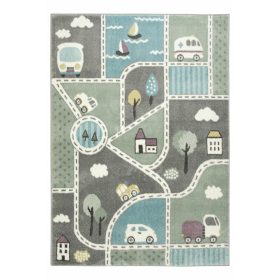  120x170 cm PASZTELSZŐNYEG UTCAI AUTÓKKAL