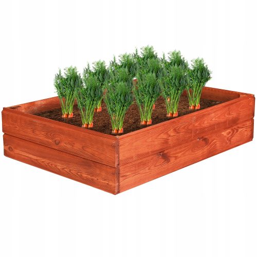  PlantBox virágcserép 110 cm x 80 x 20 cm, fa, barna és bézs árnyalatok