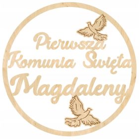    Fa gyűrű, elsőáldozás, kör, felirat, rétegelt lemez koszorú, 40 cm