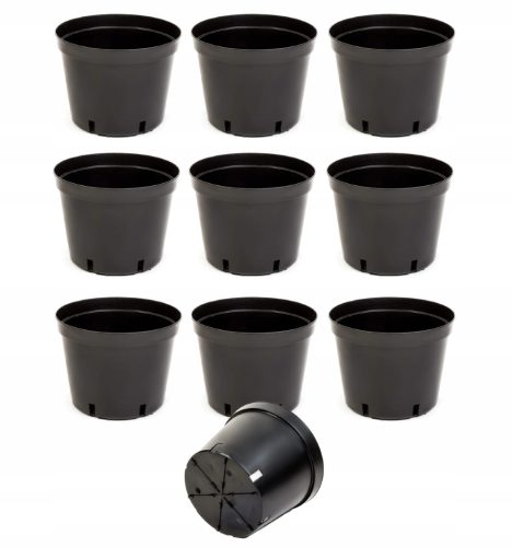  AR-BAKET virágcserép 28,5 cm x 21,5 x 21,5 cm átmérő 21,5 cm műanyag fekete