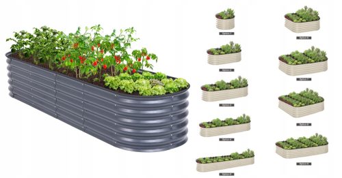  BAVARIA GARDEN virágcserép 243 cm x 61 x 45 cm horganyzott acél antracit