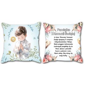    Szuvenír az elsőáldozásról / Párna 40x40 úrvacsora / Ajándék / Fiú 1