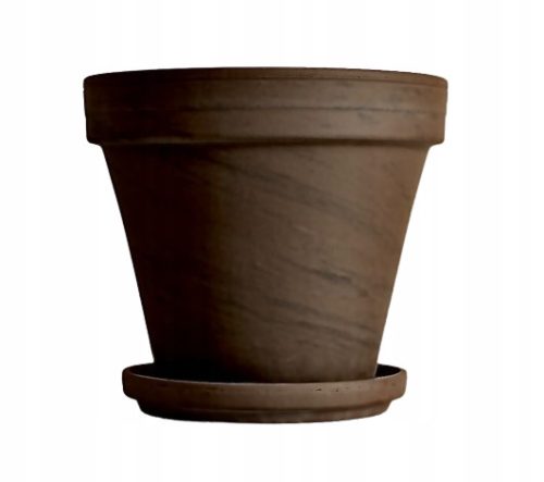  Cermax virágcserép 24 cm x 24 x 21 cm átmérője 24 cm natúr kerámia, barna és bézs árnyalatai, szürke és ezüst árnyalatai