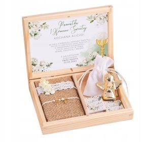    KOMMUNION AJÁNDÉK AJÁNDÉK LÁNY KARKÖTŐNEK + NÉVDOBOZ NYOMTATÁSA