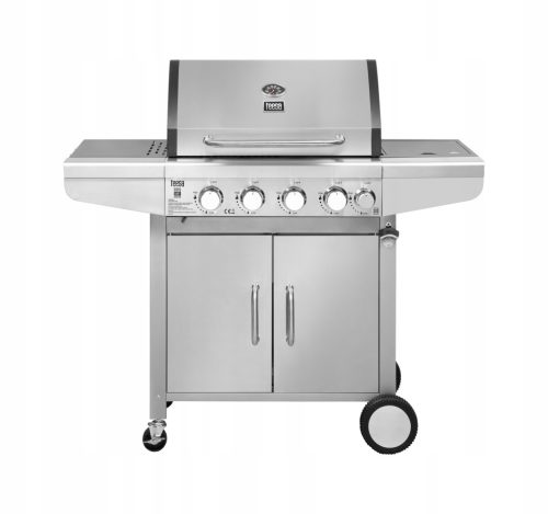  Kerti gázgrill 4+1 17,4 kW öntöttvas rostély Teesa BBQ 5001 Master