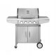  Kerti gázgrill 4+1 17,4 kW öntöttvas rostély Teesa BBQ 5001 Master