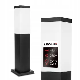    Négyzet alakú világítóoszlop Led-Lux LX-810 45 cm fekete
