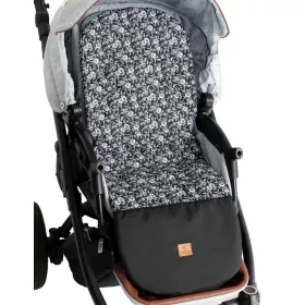    Babakocsi betét, vízálló lábtartó, fekete Lilo XL, 90 cm