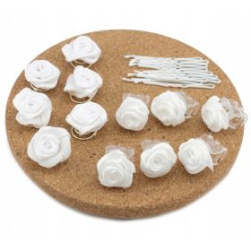  Clips Hajdísz készlet lányoknak, 22 db, fehér