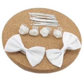  Clips Hajdísz készlet lányoknak, 16 részes, FEHÉR