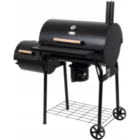  KERTI SZÉN GRILL SMOKER XXL ACÉR RÁCSOS 64X37CM LUND