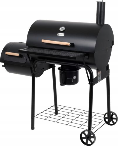  KERTI SZÉN GRILL SMOKER XXL ACÉR RÁCSOS 64X37CM LUND