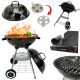  KEREKEKEN HORDOZHATÓ KEREKES SZÉNGRILL KEREK FEDŐRÁCS BBQ 1014