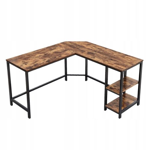  Sarokíróasztal Muf-Art Industrial 138 x 138 x 75 cm fekete, barna árnyalatok