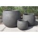  Virágcserép 40 cm x 40 x 33 cm átmérő 40 cm világos cement antracit, fehér, sötétszürke, grafit