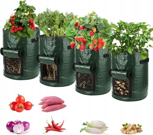  Kos virágcserép 35 cm x 35 x 45 cm átmérőjű 35 cm műanyag árnyalatú zöld