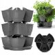  Prosperplast virágcserép 29,5 cm x 29,5 x 30 cm átmérő 10 cm műanyag fehér