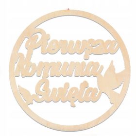    GYŰRŰ KÖR ELSŐ SZENTÁLDOZÁS FALRA FELIRATKOszorúval 50cm XXL