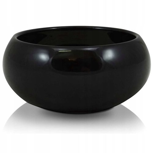  Polnix virágcserép 14 cm x 14 x 6 cm átmérőjű 14 cm kerámia fekete