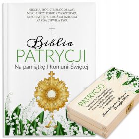    KÉP BIBLIA ÉS DOBOZ KÉSZLET SZENT ÁLDOZÁS AJÁNDÉK A NEVED