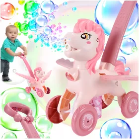   Pusher Szappanbuborék gép 2 az 1-ben PONY hanglámpa SZÍNEK +