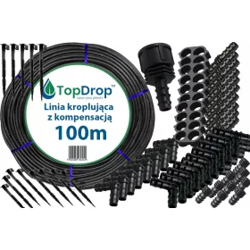    Rolmarket készlet: csepegtető cső 100 m + kompenzáció + 36 tartozék