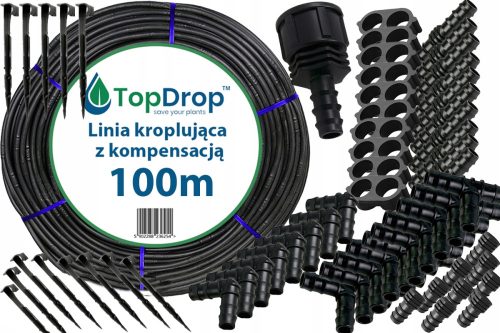  Rolmarket készlet: csepegtető cső 100 m + kompenzáció + 36 tartozék