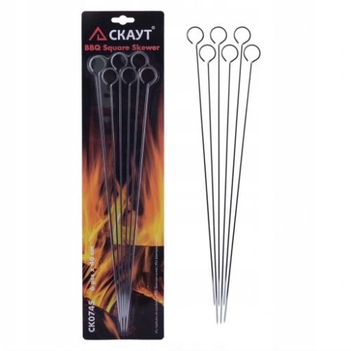  Grillező nyársak nyárshoz, húshoz, 10 db, 36,5 cm