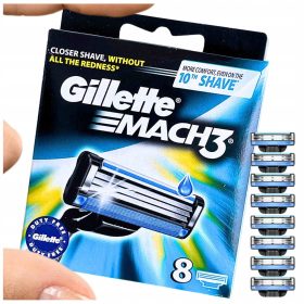    Gillette Mach 3 penge utántöltő Mach3 borotvához 8 db hatékony