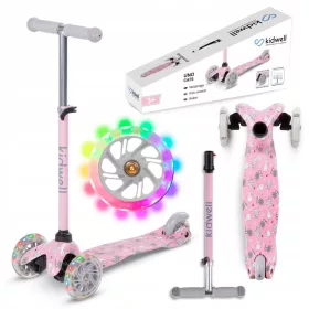    Kidwell UNO CATS háromkerekű robogó rózsaszín + mechanikus csengő Nickelodeon PAW PATROL Girls 55 mm