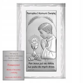  EZÜST KÉP FIÚRÓL, AZ ÁLDOZÁS AJÁNDÉKA