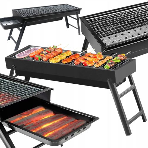 HAJTHATÓ KERTI GRILL HORDOZHATÓ TURISZT GRILL SZÉN KEMPING GRILL
