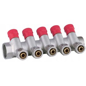    X-HOME PEX ELosztó 1” x 16 mm 5 KÖRÖS MELEGVÍZ SZEKCIÓK MELEGVÍZ MONOHOZ