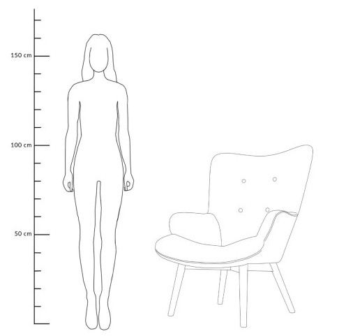 Gomla szárnyas szék, kék árnyalatai