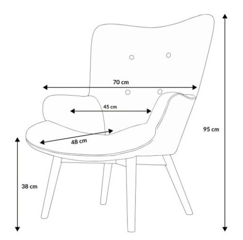 Gomla szárnyas szék, kék árnyalatai