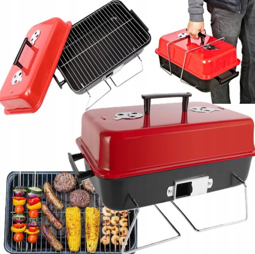  KERTI GRILL FEDŐVEL TOURIST GRILL HORDOZHATÓ SZÉN KEMPING