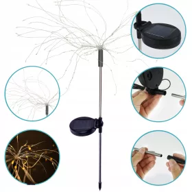    Forever Light beágyazott napelemes lámpa, ezüst, 95 cm, 1 db.