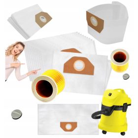    Szintetikus porszívó táska, szintetikus zacskók + papírszűrő, 10 db.