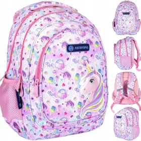    AstraBag többrekeszes iskolai hátizsák Lila árnyalatai, Kék árnyalatai, Rózsaszín árnyalatai, Szürke és ezüst árnyalatai, Többszínű 20 l