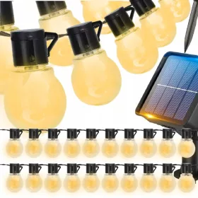    SOLAR GARLAND 5M KERTI VILÁGÍTÁS 20 IZZÓ ERKÉLYI GOLYÓLÁNCHOZ