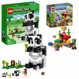    LEGO Minecraft 21245 Panda Sanctuary + LEGO Minecraft 21164 Korallzátony