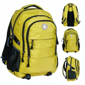    Paso többrekeszes iskolai hátizsák, fekete, Shades of green, 35 l