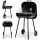  KERÉKI SZÉN GRILL FEDŐVEL KEREKEKEN RÁCSPOLC BBQ 43x40 cm