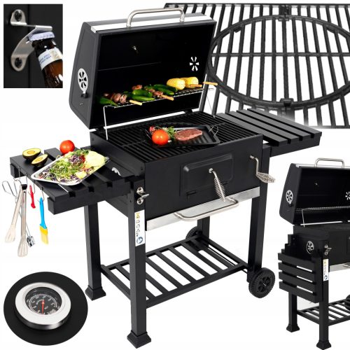  SZÉN GRILL öntöttvas KERTI HORDOZHATÓ BBQ PRIMAVEO MAJESTAT XL