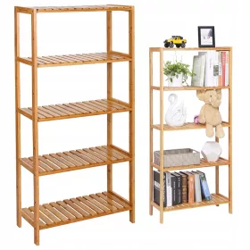    Songmics fürdőszobai polc, barna árnyalatai, 26 x 60 x 130 cm