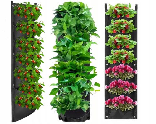  2× Decorya virágcserép 105 cm x 30 x 105 cm fekete műanyag + CRABINER PÓRA WEBSKI KULCSkarika FEKETE