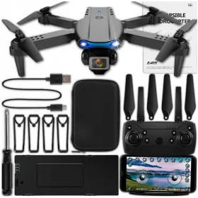    DRONE E99 2x lebegő kamera 200M akadályelkerülő WIFI bőrönd ajándék