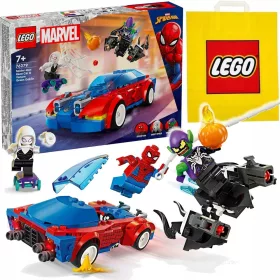    LEGO Super Heroes 76279 Pókember és zöld koboldméreg versenyautó + LEGO papírzacskó