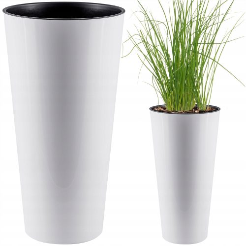  Prosperplast virágcserép 25 cm x 25 x 47 cm átmérője 25 cm műanyag fehér